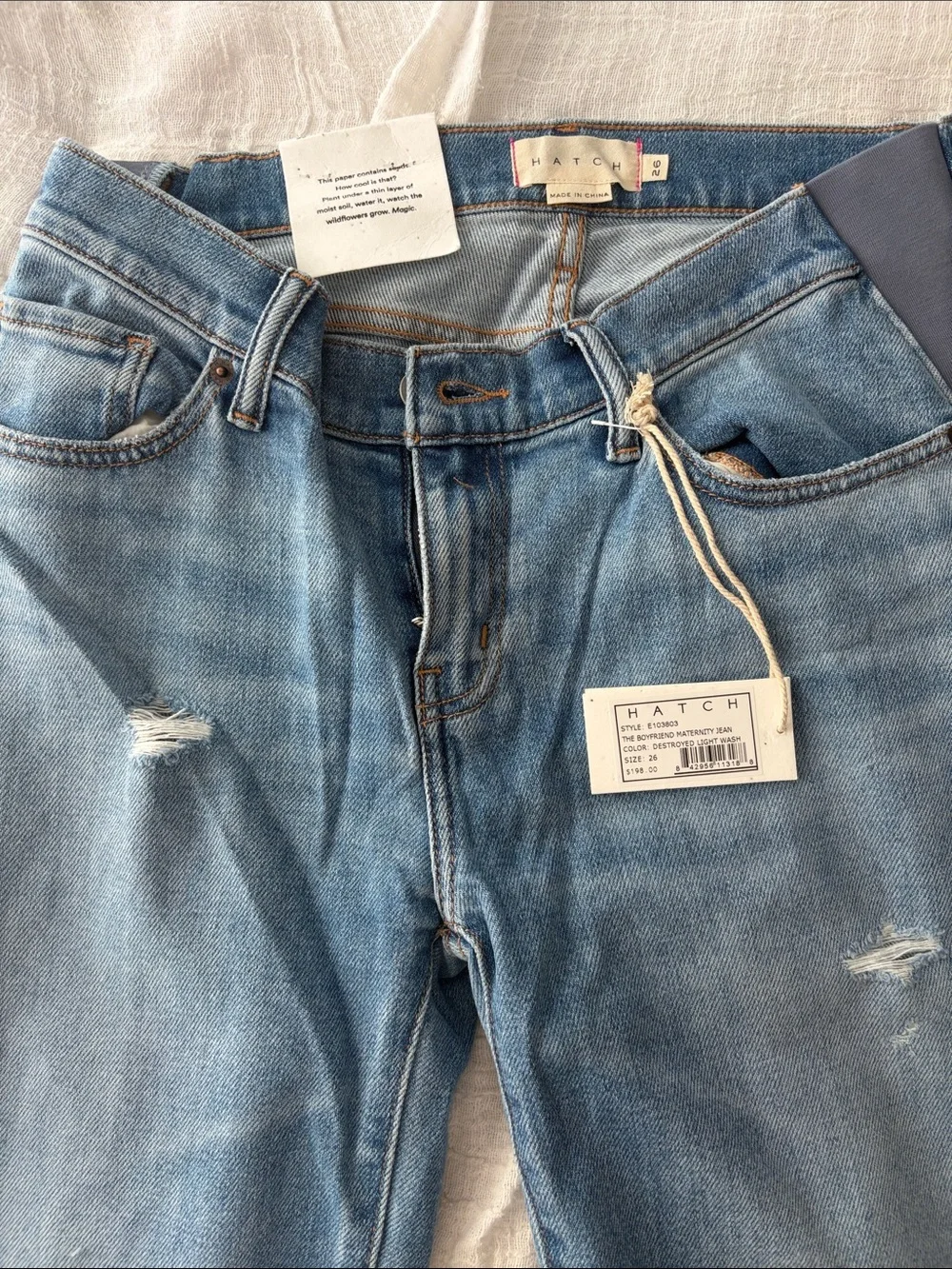 Hatch Light Blue Boyfriend Maternity Jeans